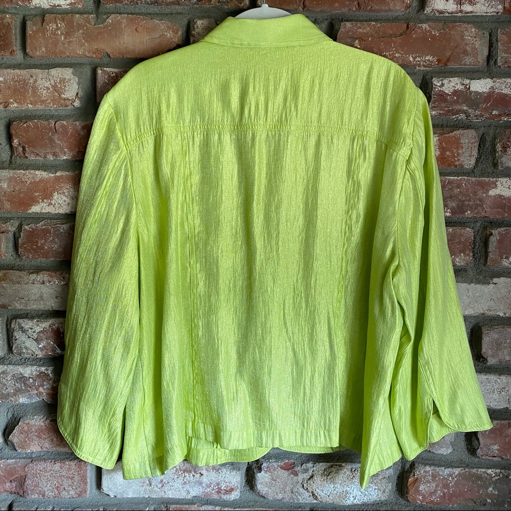 Ruby Rd. Lightweight Jacket Blazer Shacket Green - image 8